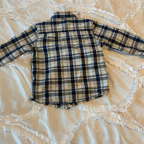Set of 2 Gymboree boys size 5t plaid long sleeve button-down shirts - Picture 7 of 13